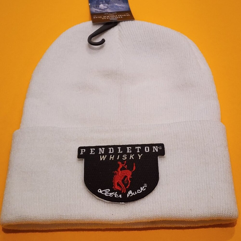 Pendleton Whisky Knit Cuffed Beanie in White